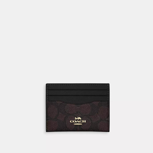 Slim Id Card Case In Signature Canvas