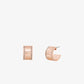 Pavé Logo Huggie Hoop Earrings