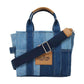 Mini Traveler Tote in Blue Denim Cotton