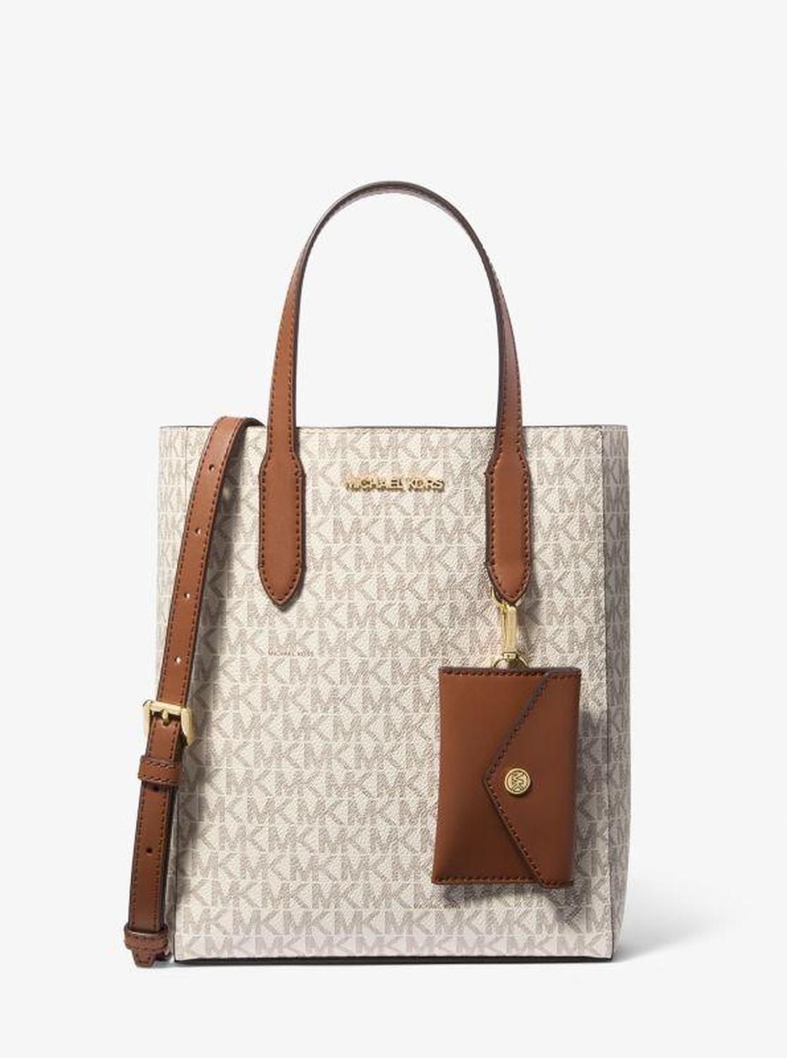 Vincent Small Signature Logo Convertible Tote Bag with Card Case