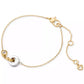 Two-Tone Crystal & Interlinking Ring Bracelet