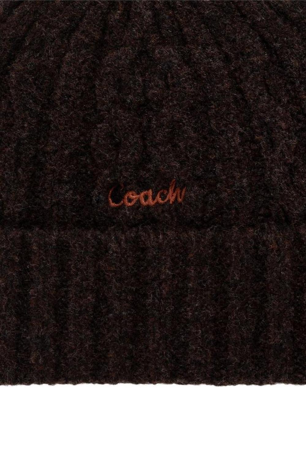 Coach Logo Embroidered Knitted Beanie