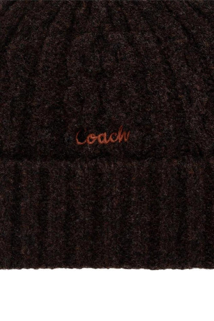 Coach Logo Embroidered Knitted Beanie
