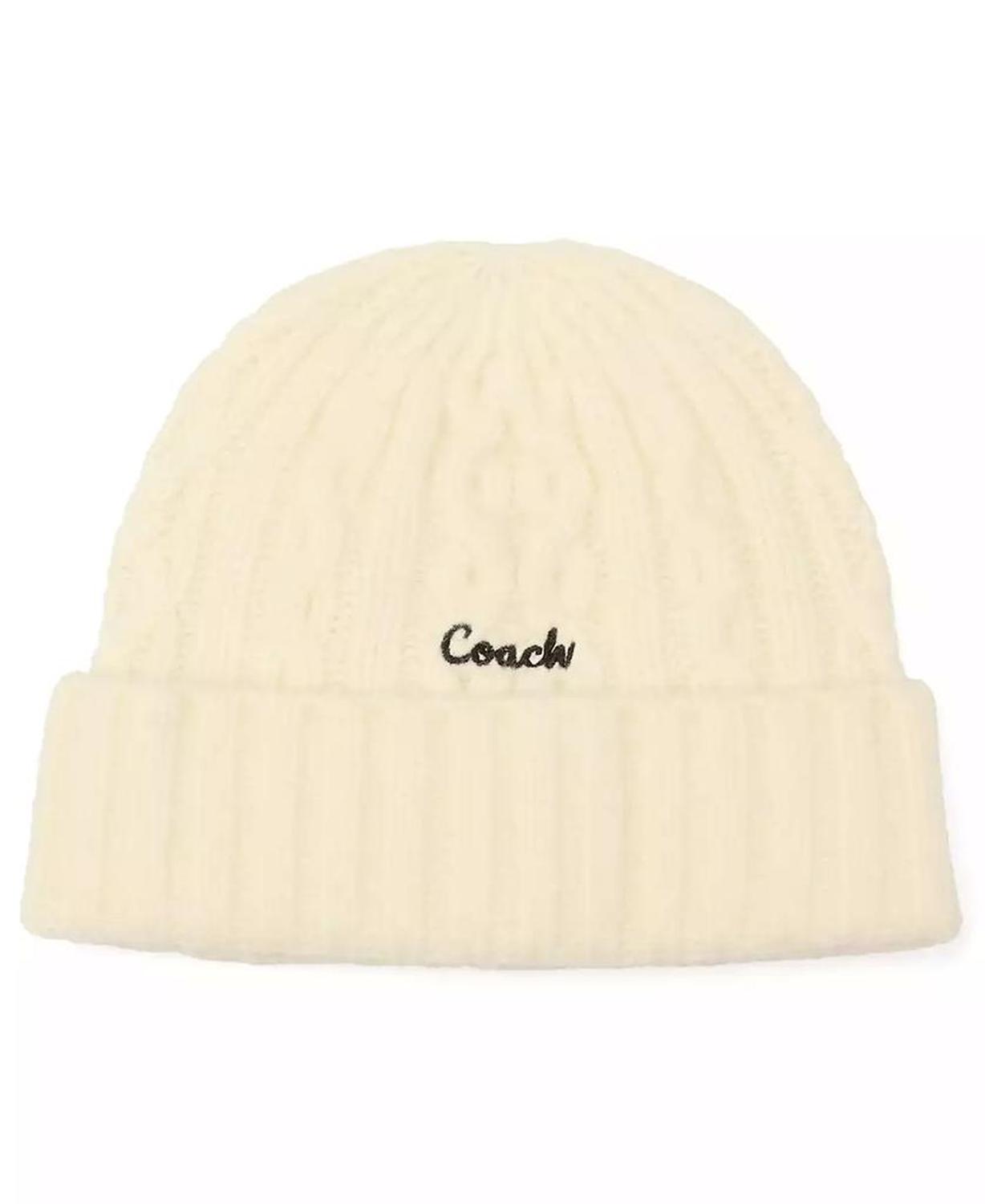 Women's Embroidered Cable-Knit Beanie Hat