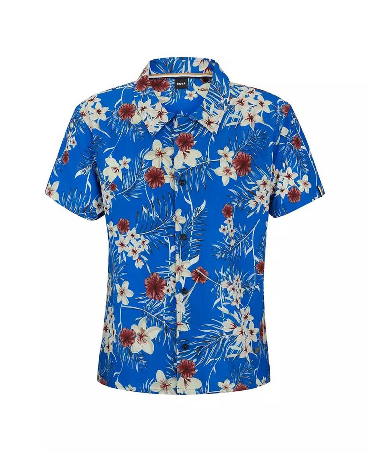 Men's Regular-Fit Printed Beach Shirt