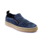 Max Mara Womens Low Top Slip On Sneakers Navy Blue Suede