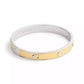 Two-Tone Signature C Bangle Bracelet