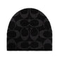 Coach Logo Monogram Knitted Beanie