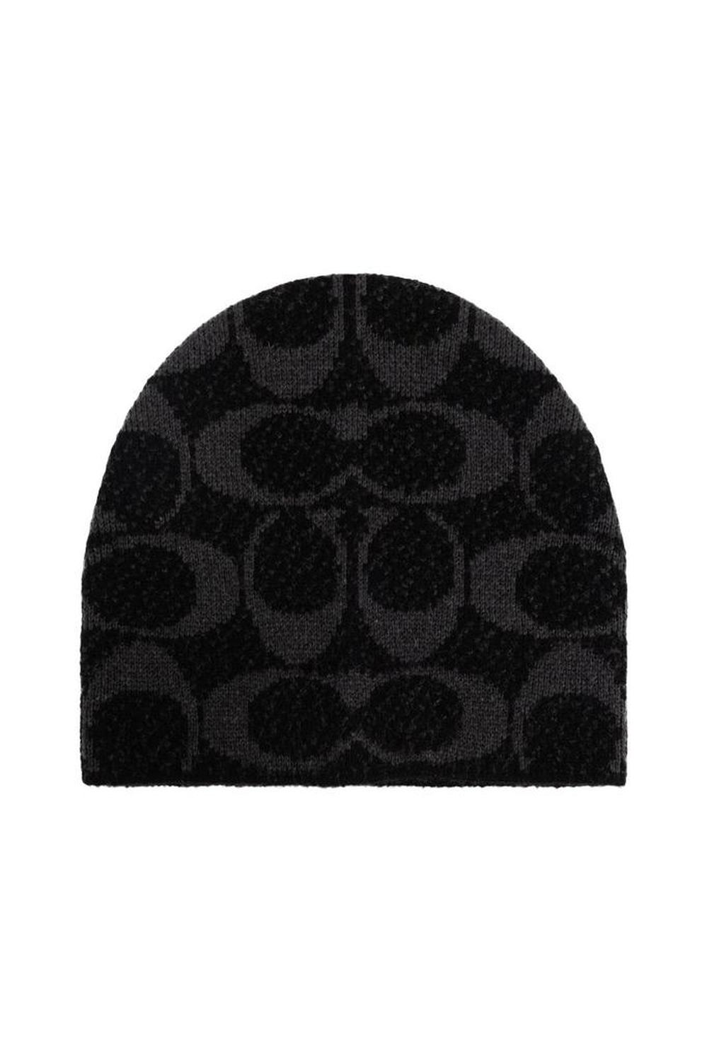 Coach Logo Monogram Knitted Beanie