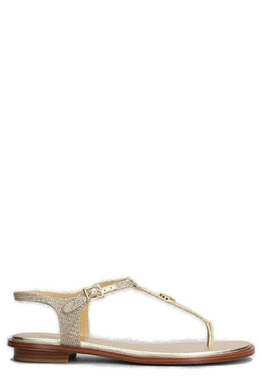 Michael Michael Kors Logo Plaque Thong Strap Sandals