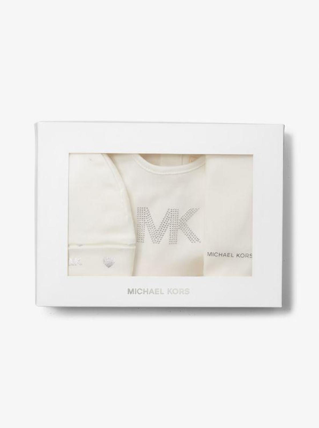 3-Piece Embellished Cotton Onesie Baby Gift Set
