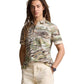Classic Fit Beach-Print Mesh Polo Shirt