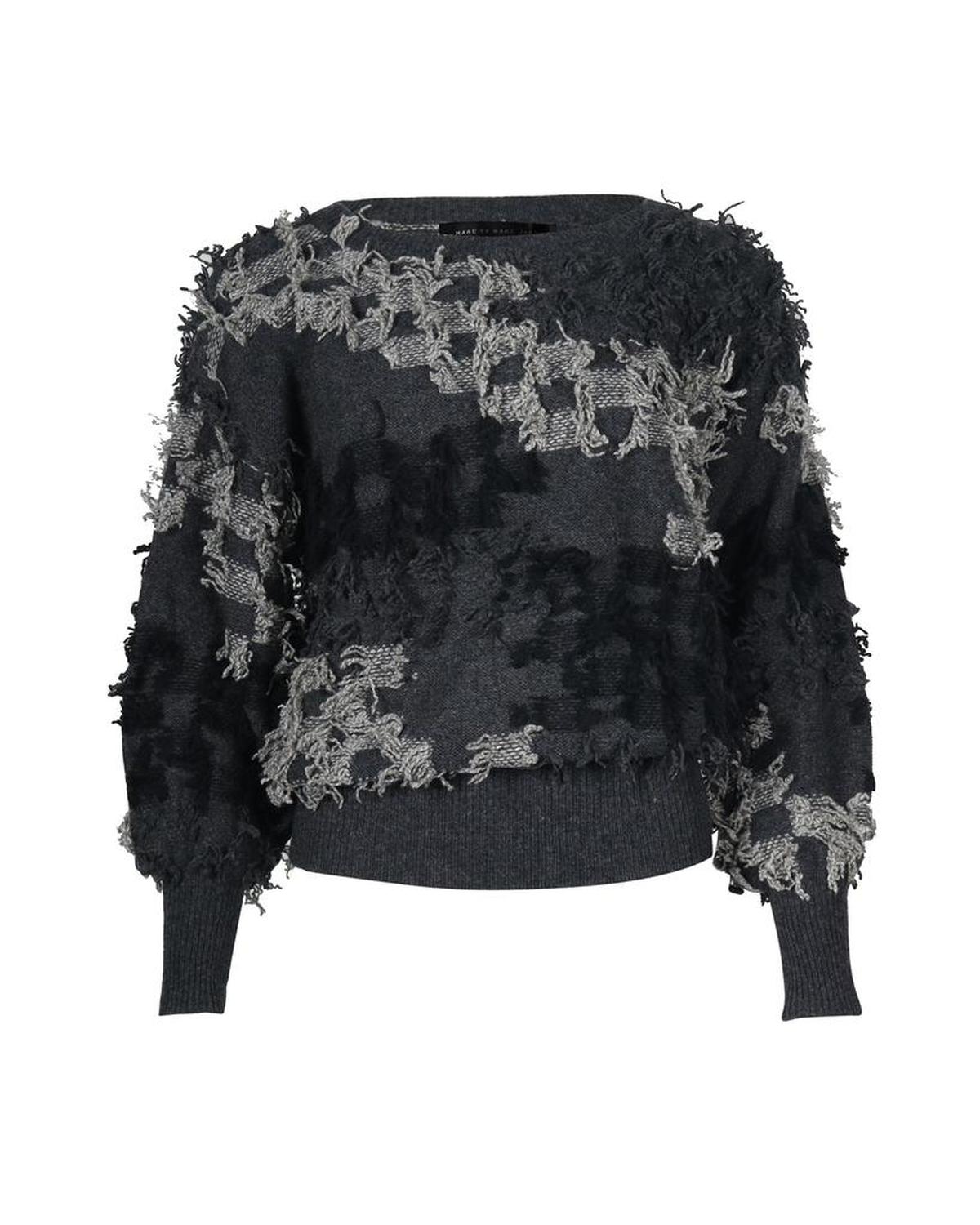 Knitted Sweater in Grey Wool
