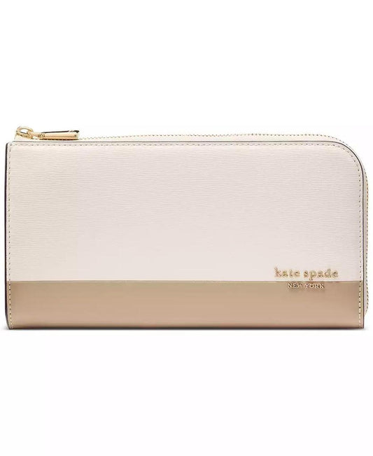Devin Saffiano Leather Zip Around Continental Wallet