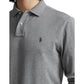 Classic Fit Mesh Long-Sleeve Polo Shirt