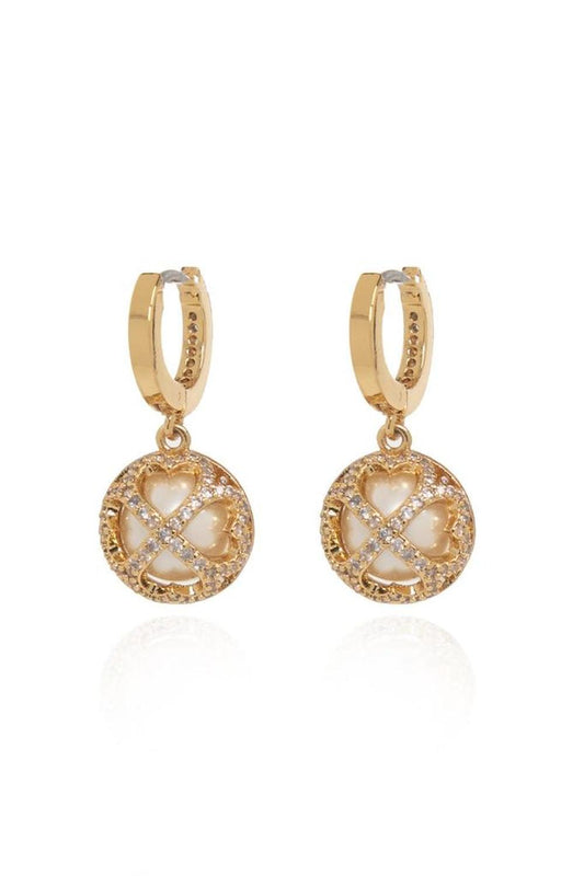 Kate Spade Something Sparkly Spade Huggies Earrings