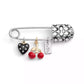 Faux Stone Vintage Charms Signature Safety Pin Brooch
