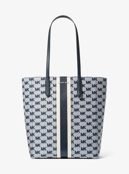 Vincent Large Logo Jacquard Tote Bag with Card Case