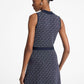 Logo Jacquard Zip-Up Dress
