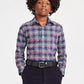 Big Boys Plaid Button Up Dress Shirt