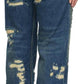 Indigo 'The Rip & Repair Straight' Jeans