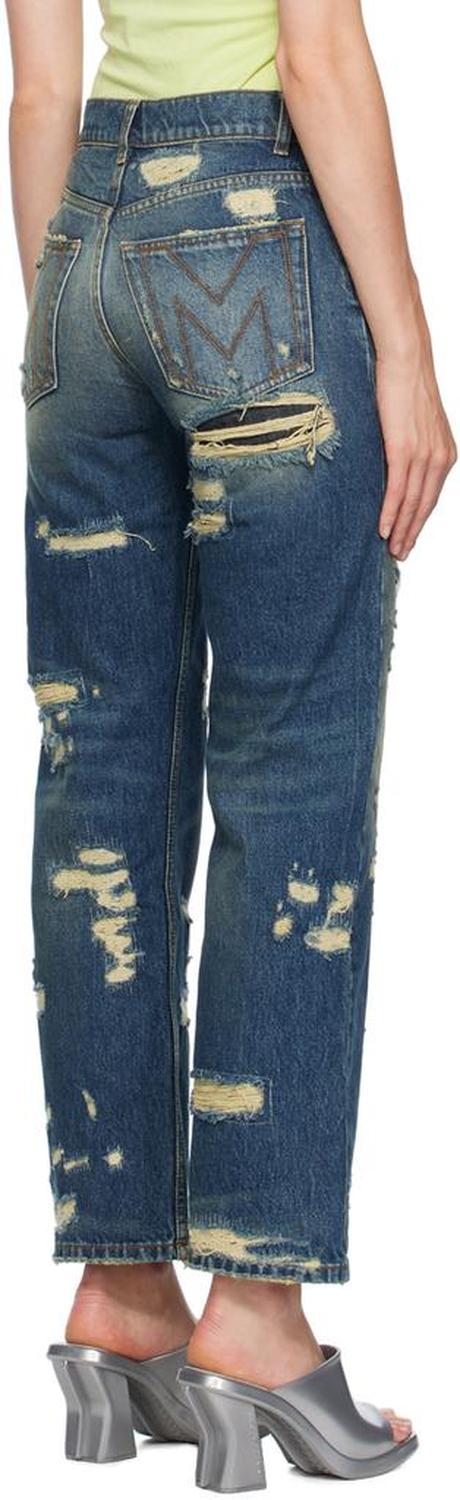 Indigo 'The Rip & Repair Straight' Jeans