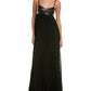 Trapunto Leather-Trim Silk-Blend Gown