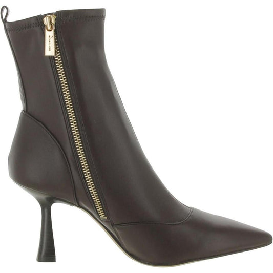 Womens Faux Leather Dressy Ankle Boots