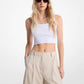 Pleated Linen and Cotton Shorts