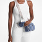 Jet Set Medium Denim Crossbody Bag with Case for Apple Airpods Pro