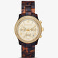 Runway Pavé Gold-Tone and Tortoiseshell Acetate Watch