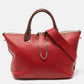 Chloe Red/brown Leather Medium Baylee Tote