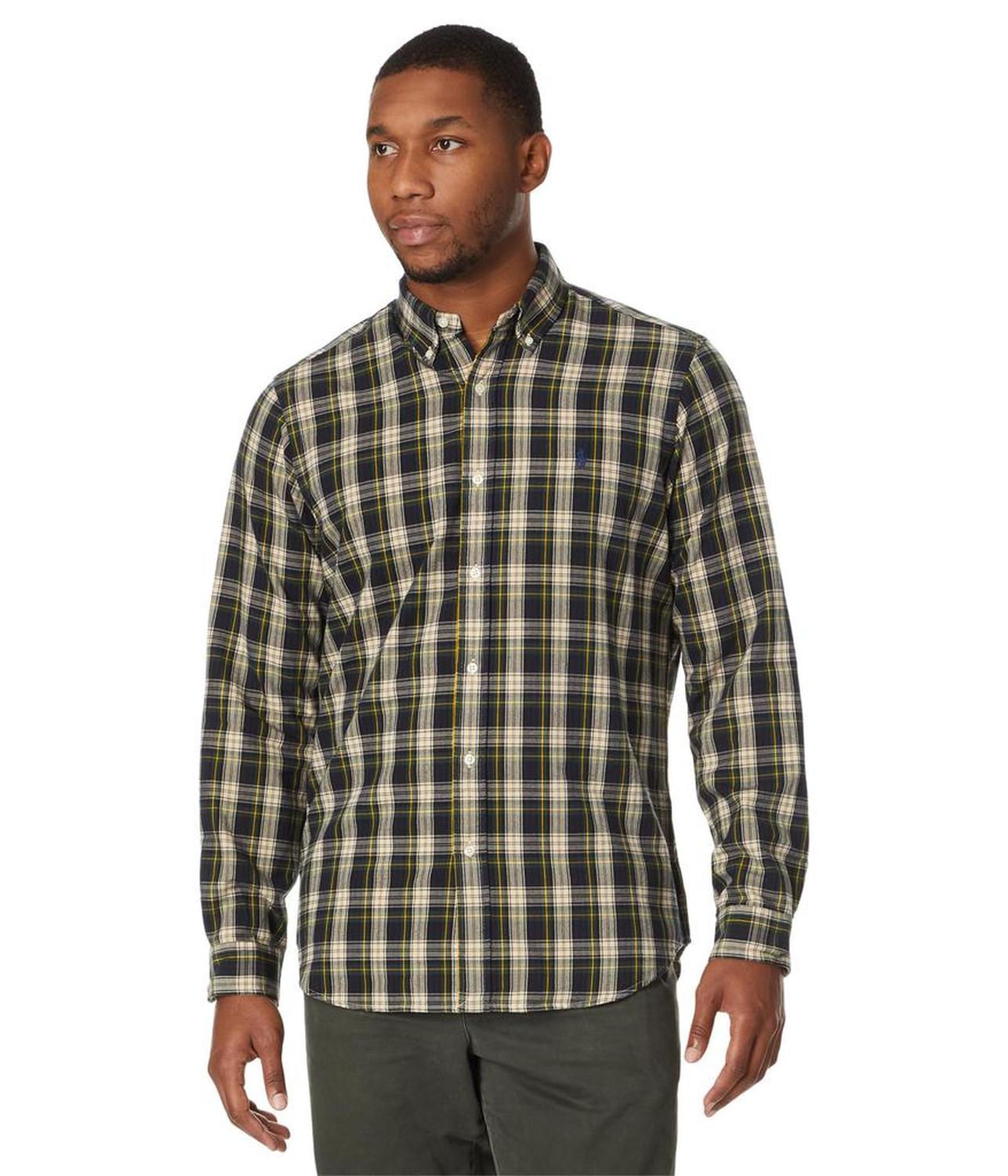 Classic Fit Plaid Oxford Shirt