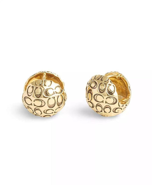 Signature Quilted Orb Huggie Earrings
