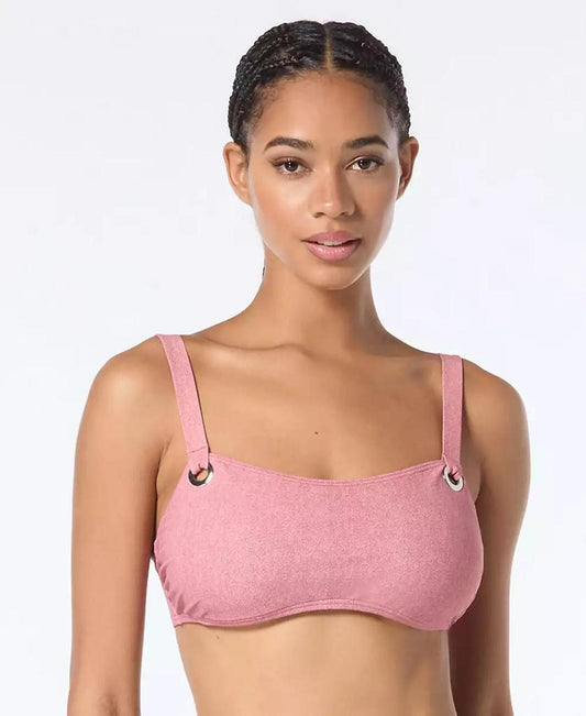 Women's Grommet Square-Neck Bikini Top