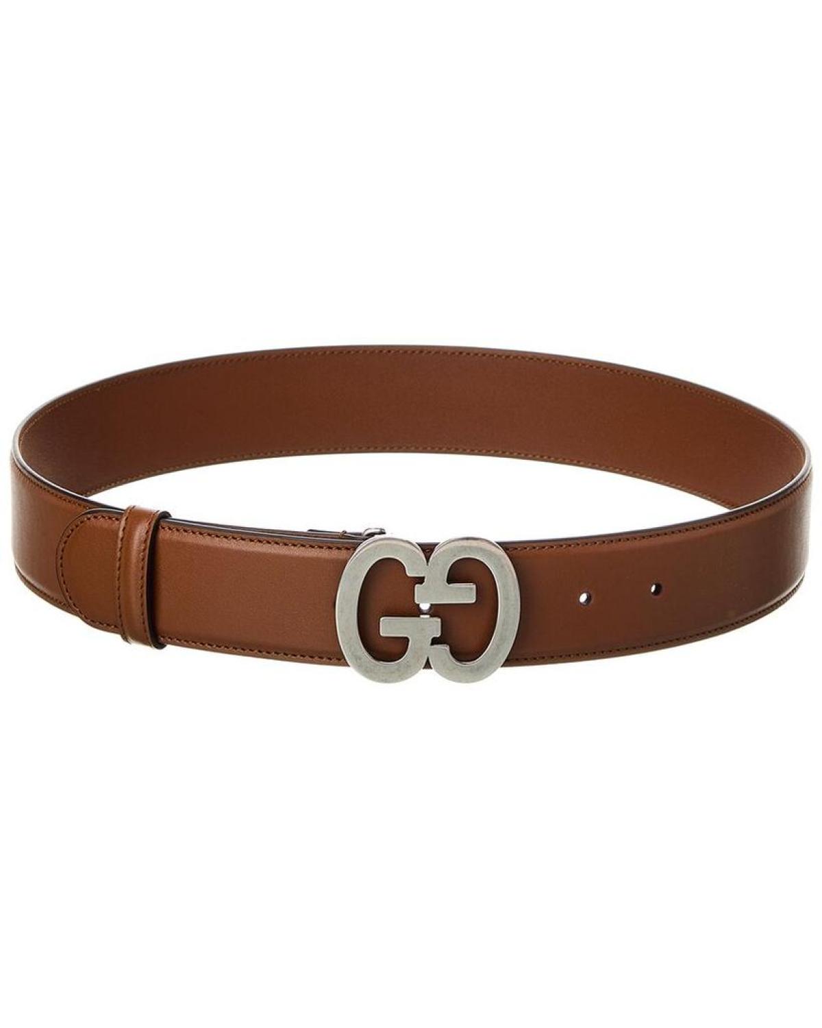 Gucci GG Buckle Leather Belt