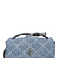 Marc Jacobs The Quilted Denim Mini Dual Quilted Shoulder Bag