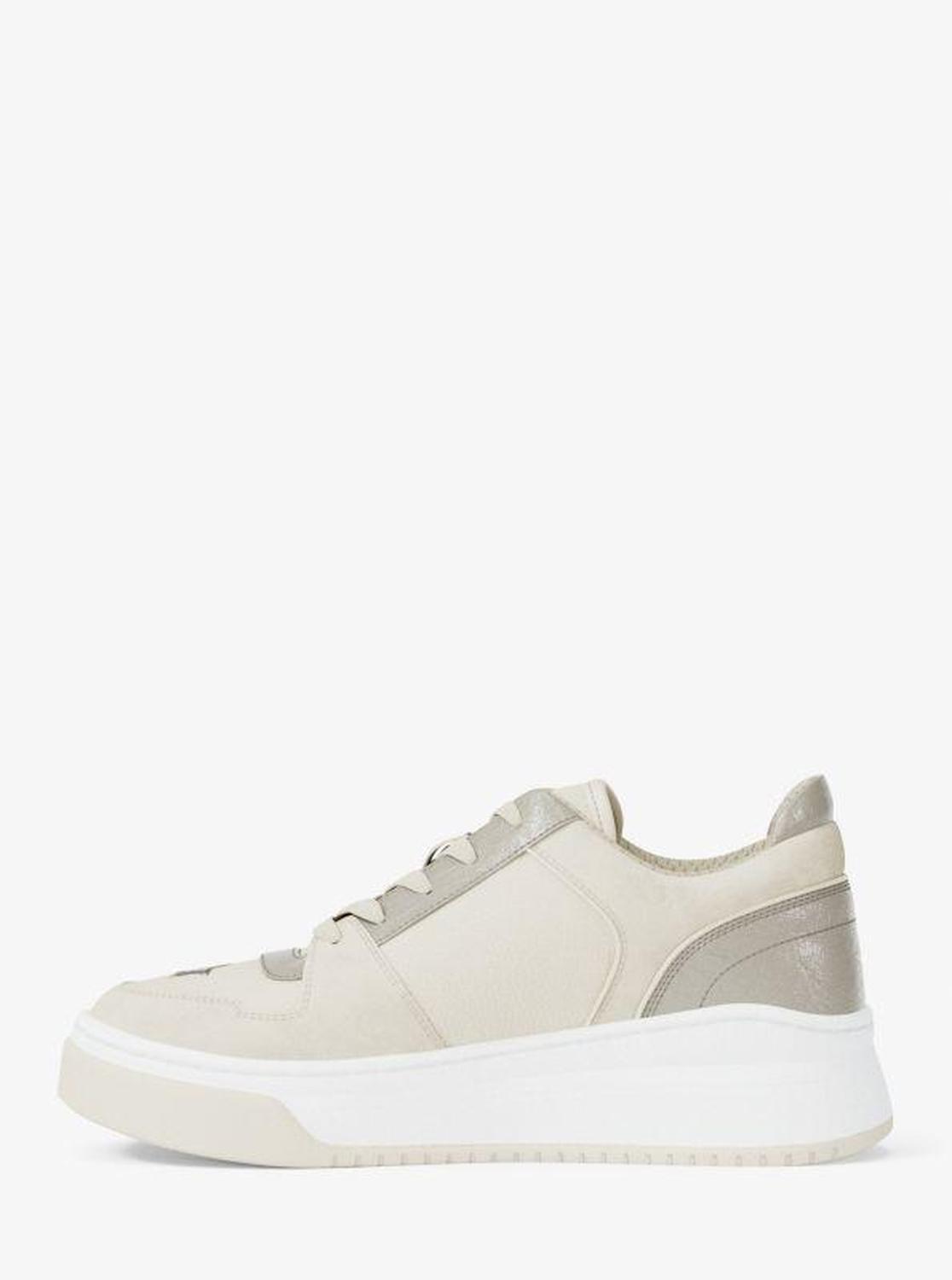 Lexi Embellished Mixed-Media Sneaker