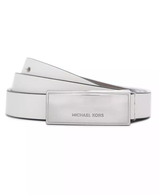 Micheal Kors Women's Plaque Leather Belt