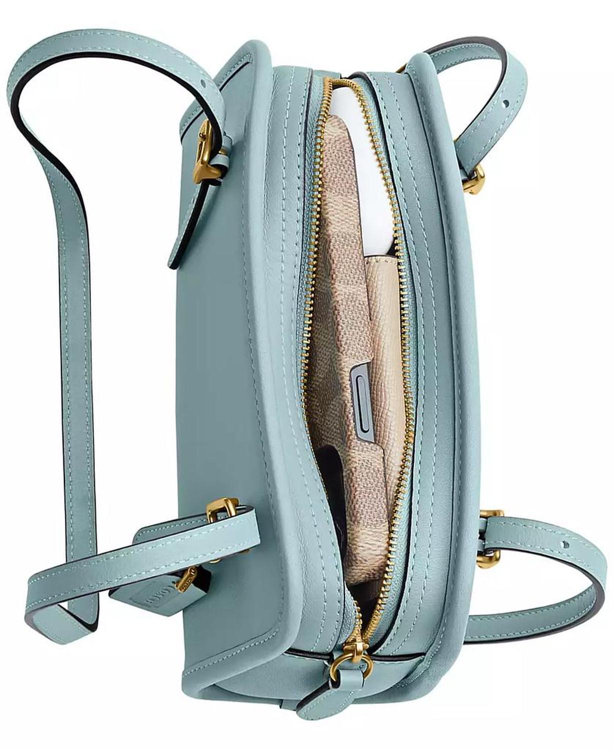 Swing Zip Leather Shoulder Bag 20