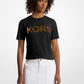 Sequined Logo Cotton T-Shirt
