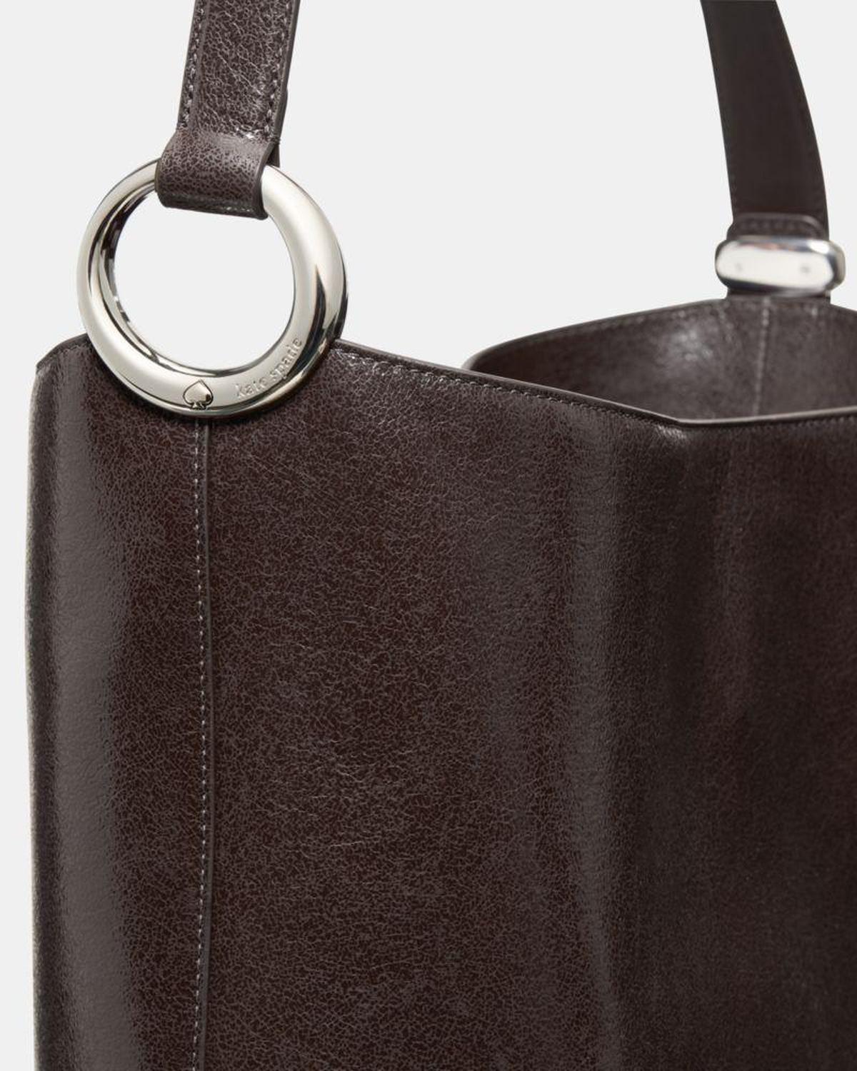 Halo Glazed Leather Large Bucket Bag