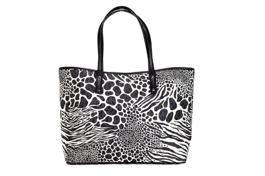 Michael Kors Carter Large  Animal Print PVC Open Tote Shoulder Purse Women's Bag
