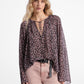 Floral Georgette Flared Sleeve Blouse