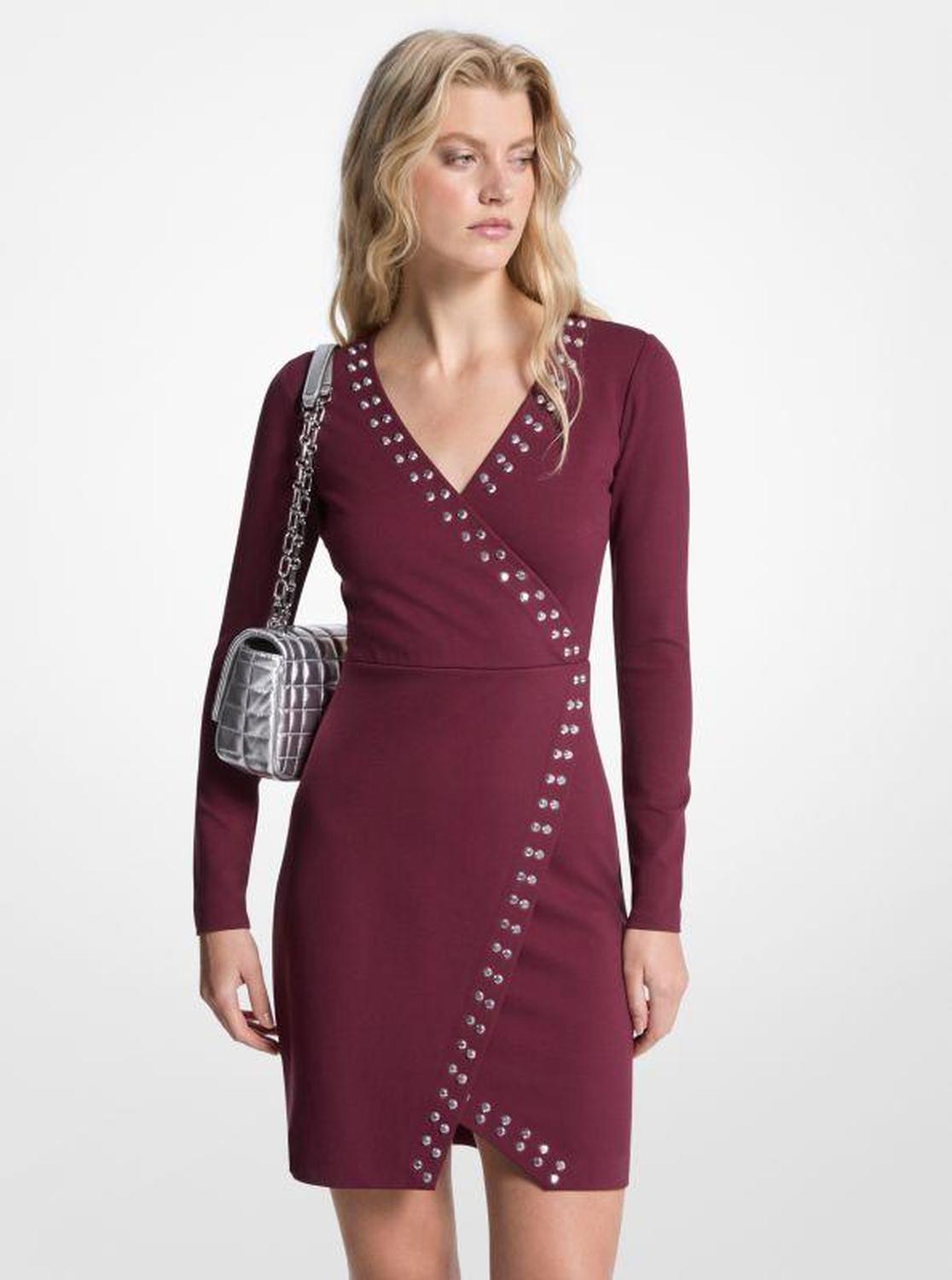 Studded Wrap Dress