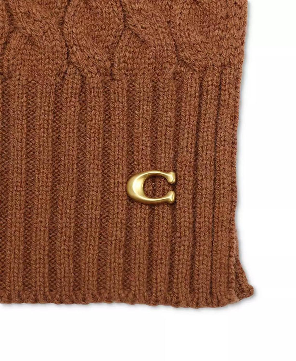 Soft Rib Cable Knit Scarf