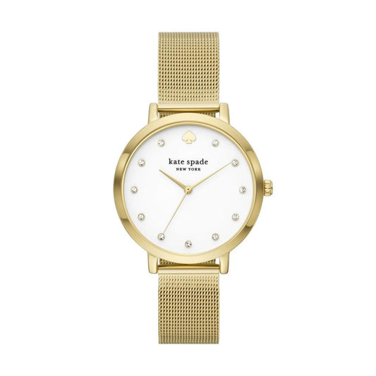 kate spade new york women's monterey three-hand, gold-tone alloy watch