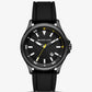 Oversized Bowen Black-Tone and Silicone Watch