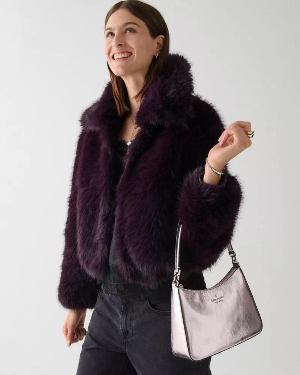 Margot Crinkle Metallic Convertible Shoulder Bag