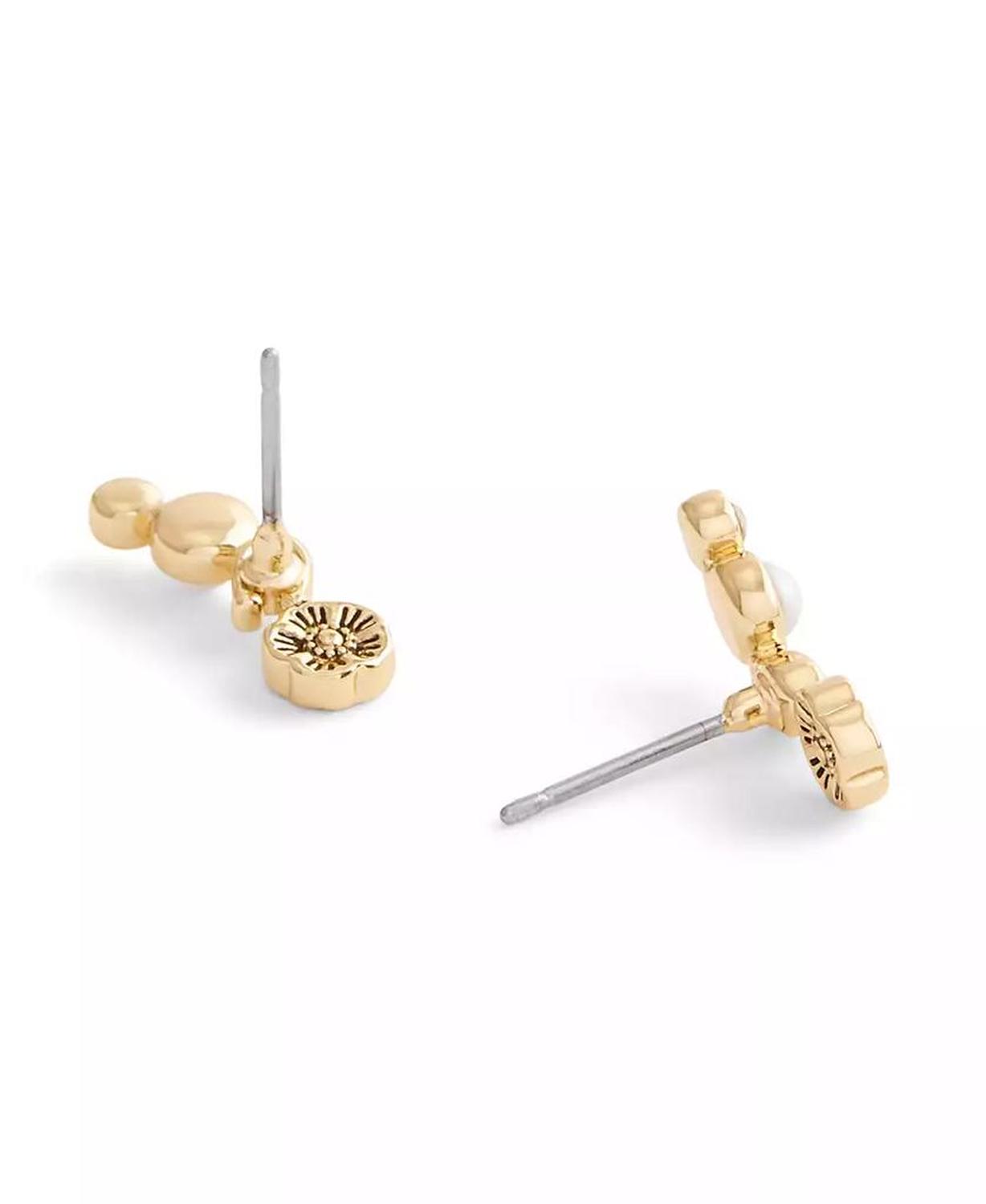 Faux Stone Signature Heritage Cultivated Pearl Crawler Earrings